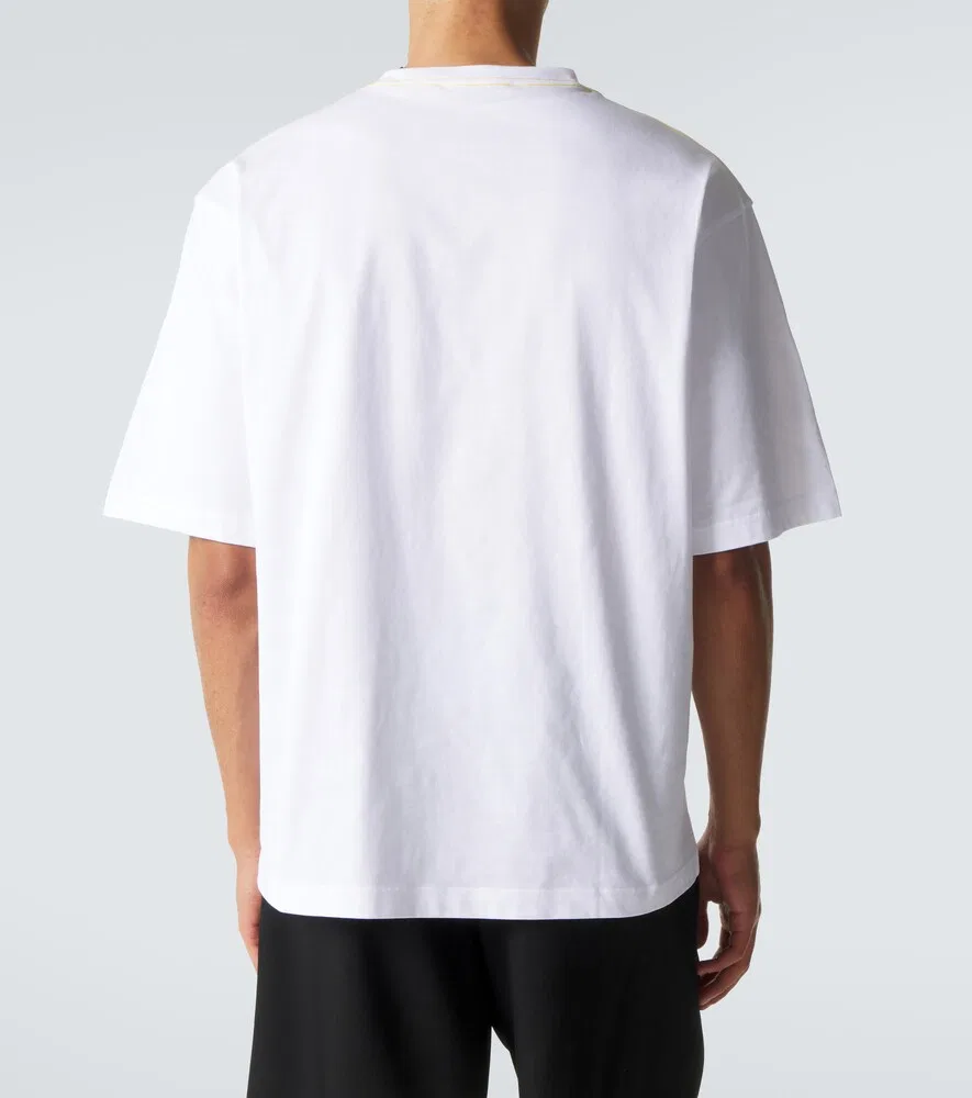 Футболка из хлопкового джерси с вышивкой Voilier Jacquemus, белый — фото 4