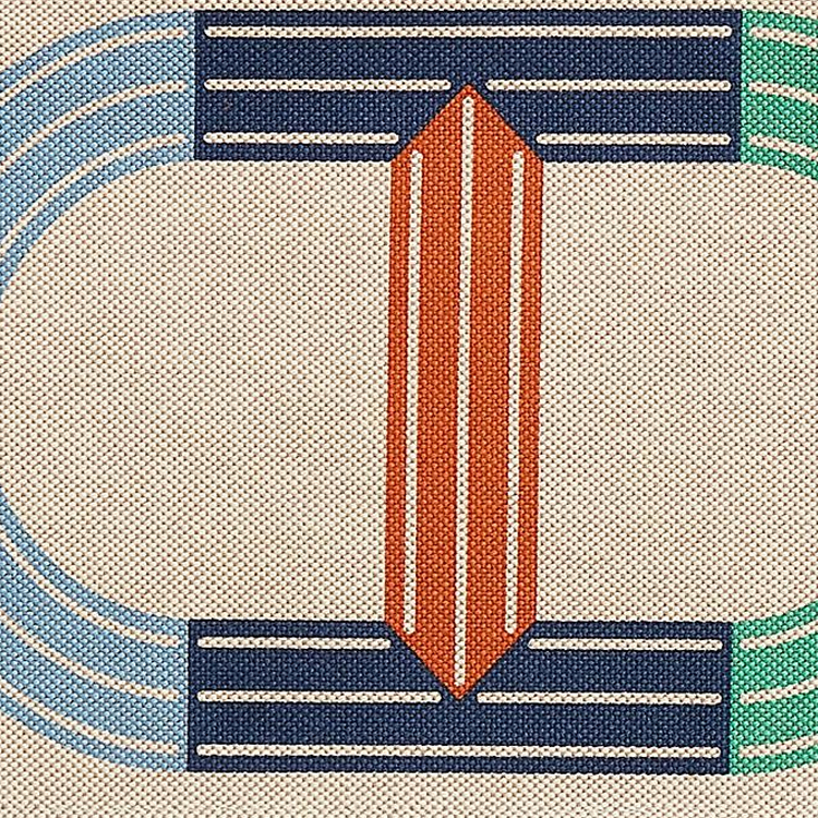 HERMES Хлопковая сумка-клатч с канвой и телячьей кожей, Ocean Multicolor Terrazzo Tiles — фото 4