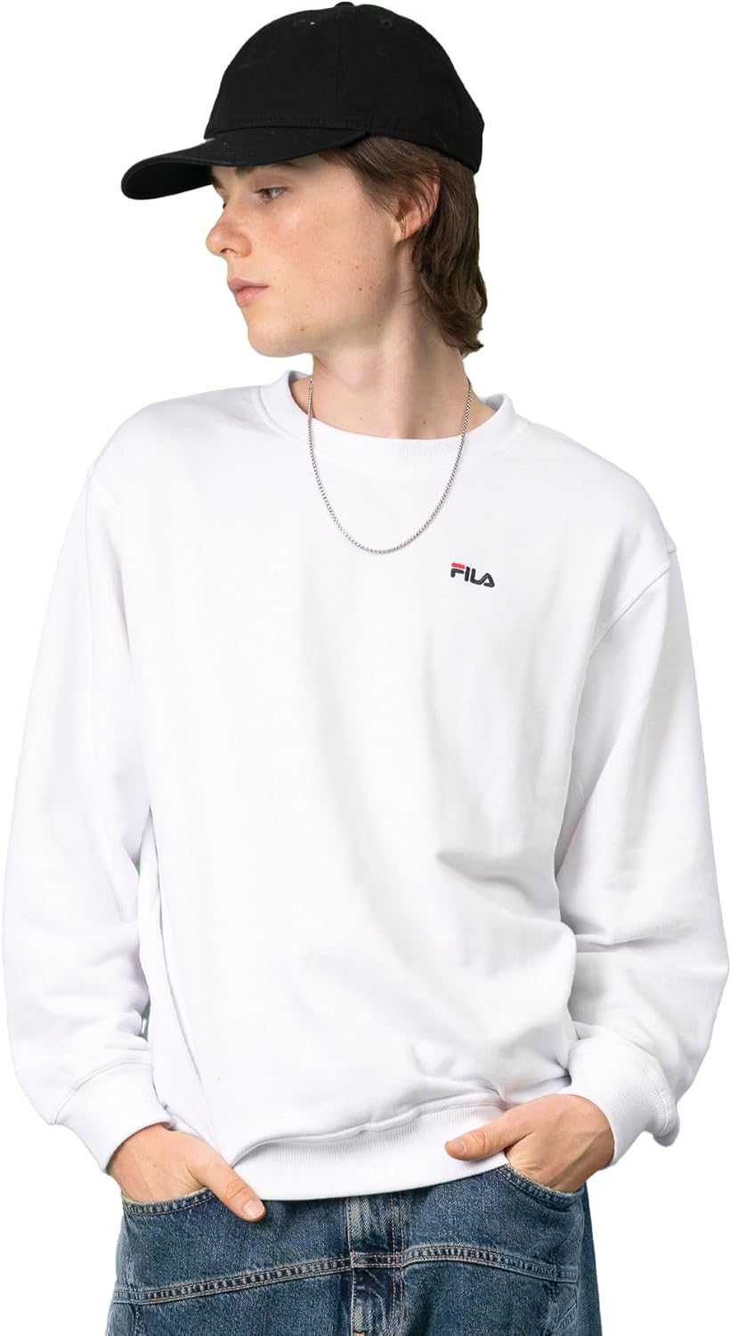 

Мужская толстовка Fila FH7445, на флисовой подкладке, с круглым вырезом, унисекс, белый