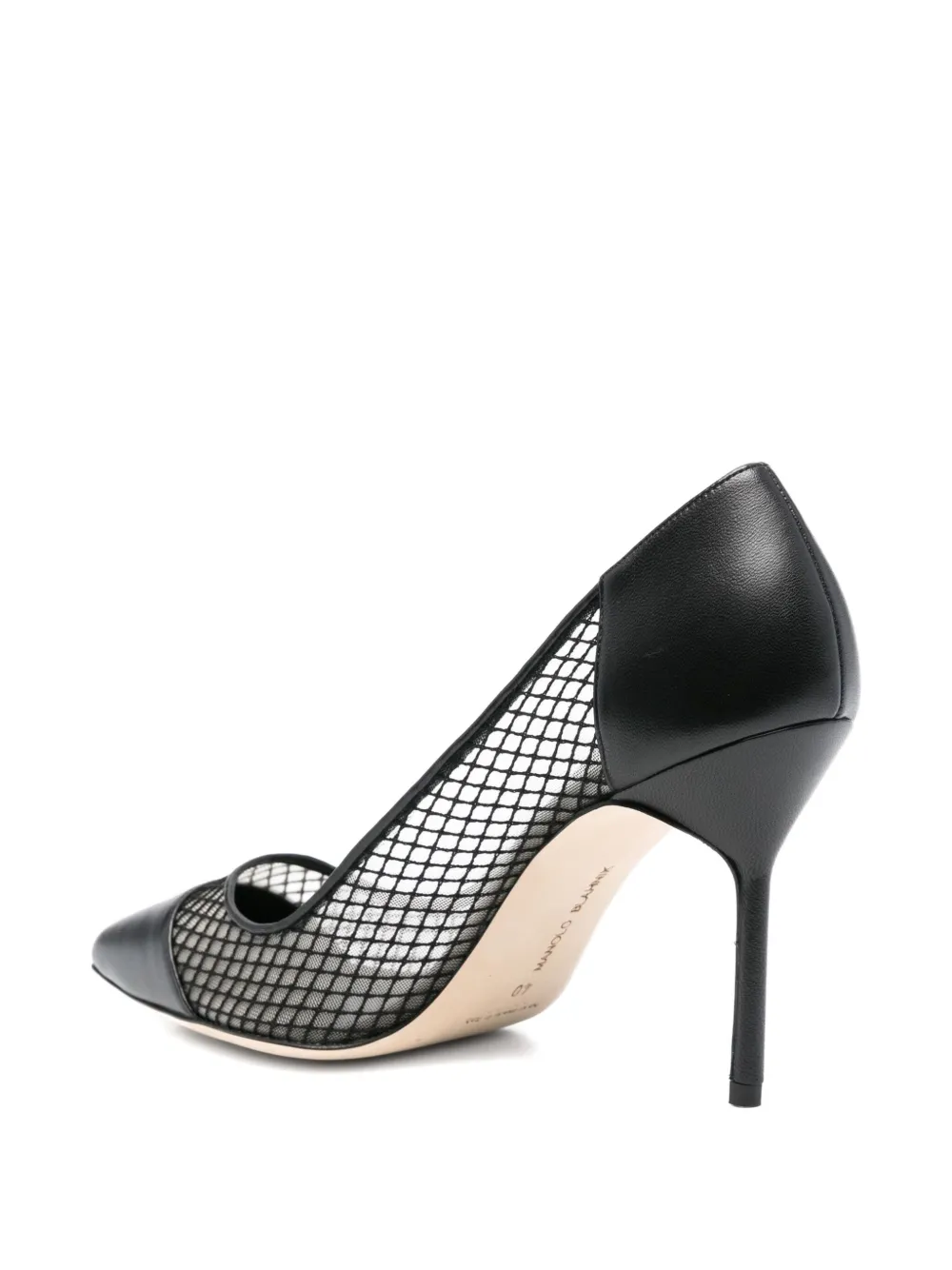 Туфли-лодочки из сетки с заостренным носком Manolo Blahnik, черный — фото 4