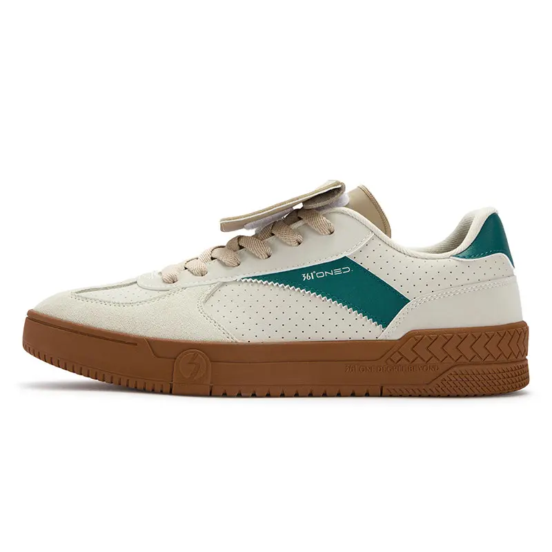 

361° Wind Recovery 20 кроссовки для скейтбординга мужские из искусственной кожи, нескользящие и дышащие, низкие, бежево-зеленые