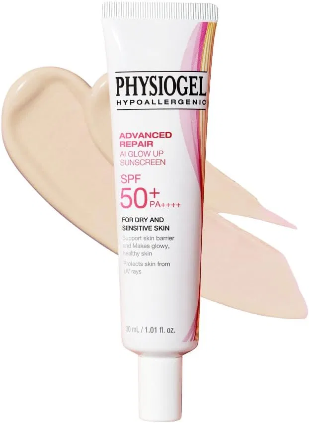 Солнцезащитный крем Physiogel Advanced Drypare AI Glow Up SPF50/PA+++ 30 г
