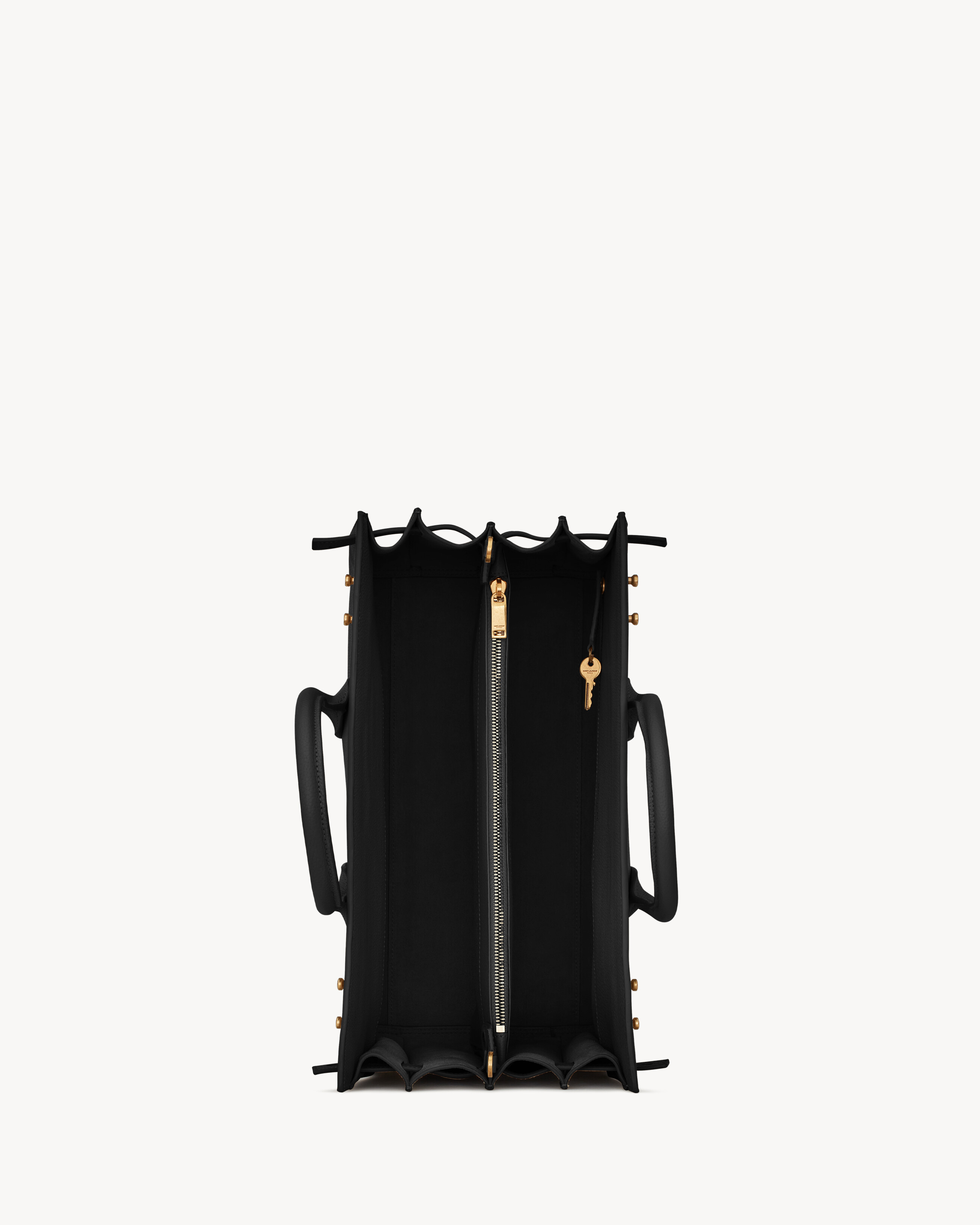 SAC DE JOUR из мягкой зернистой кожи - средний размер SAINT LAURENT, черный — фото 4