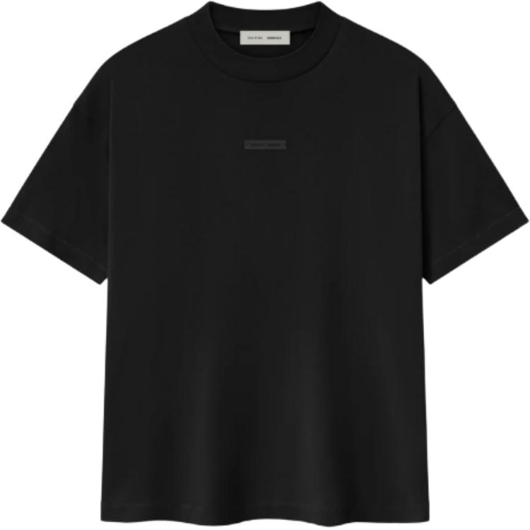 

Футболка из хлопка с логотипом Fear Of God Essentials, jet черный/jet черный