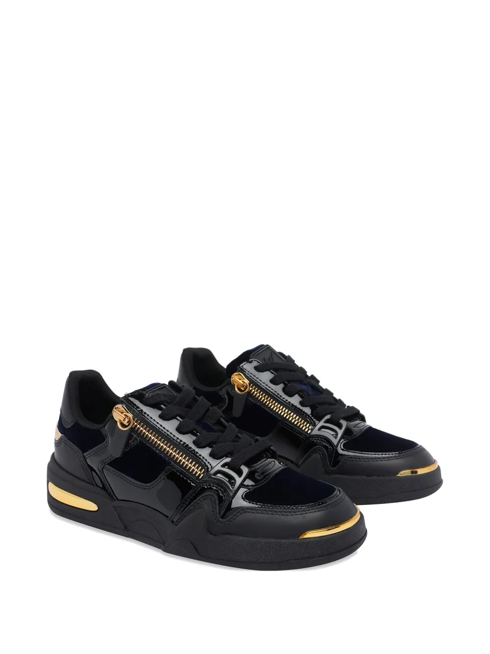 Кроссовки с застежкой-молнией и закругленным носком Giuseppe Zanotti, черный — фото 2