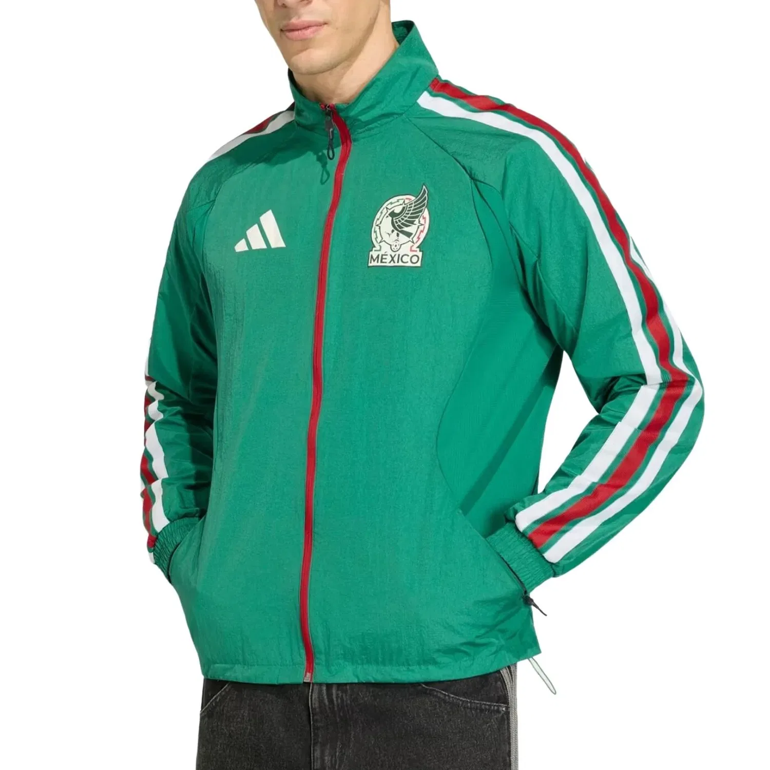 Куртка Adidas Mexico 2026 Anthem, зеленый — фото 2