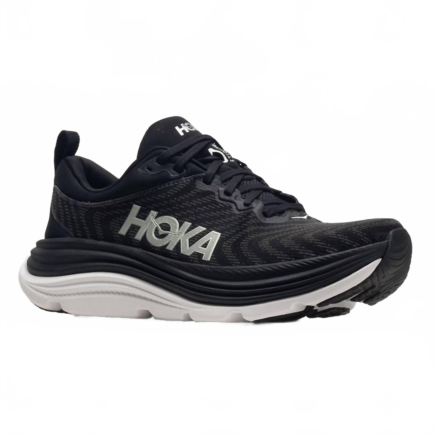 Hoka Мужские кроссовки Gaviota 5 Wide в черно-белом цвете — фото 3