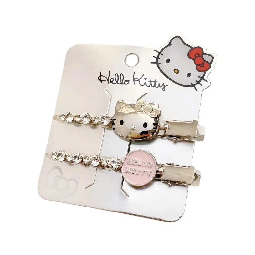 Заколка для волос Sanrio Hello Kitty с блестящими стразами — фото 4