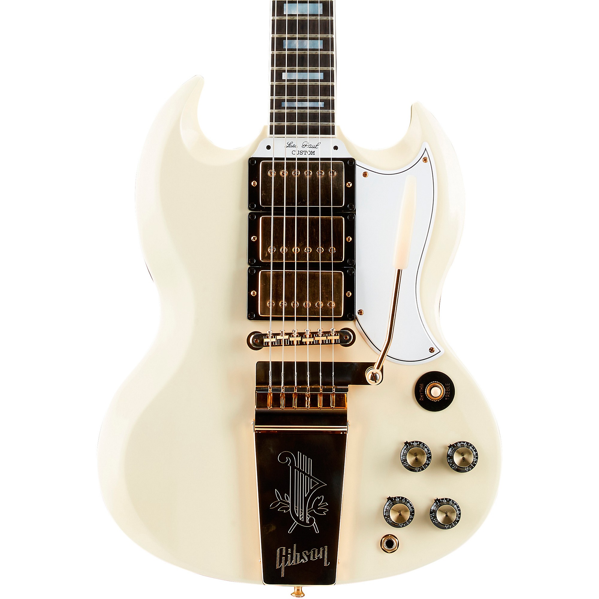 

Gibson Custom 1963 Les Paul SG Custom Reissue 3-Sickup With Maestro VOS Электрогитара Classic White