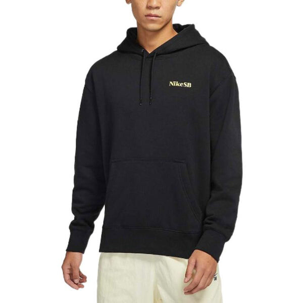 Толстовка Nike Solid Color Alphabet Hooded Long Sleeves Hoodie Men's Black, черный — фото 3