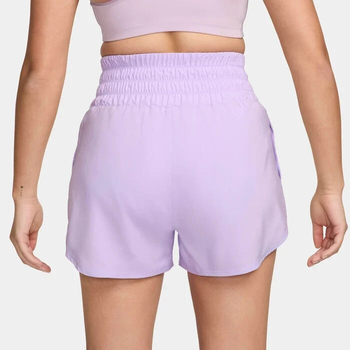 Женские шорты Nike One Lilac Bloom Dri-FIT Brief-Lined с ультравысокой талией, размер SRT69 Nike, фиолетовый — фото 3