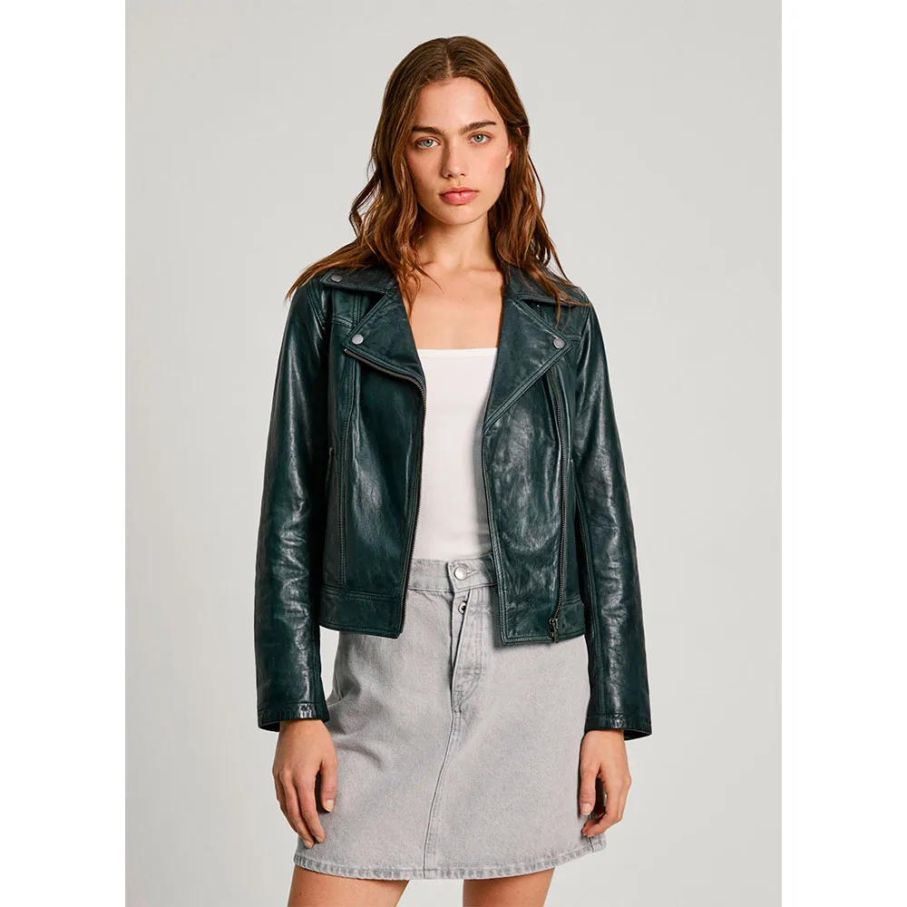 

Куртка Pepe Jeans Aurori leather, зеленый