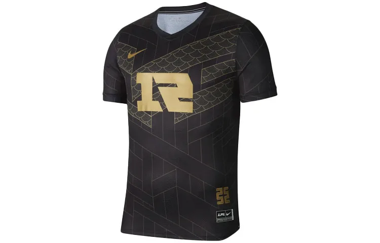 Nike Футболка с коротким рукавом LPL Crossover RNG League Of Legends Pro League Teams быстросохнущая золотая