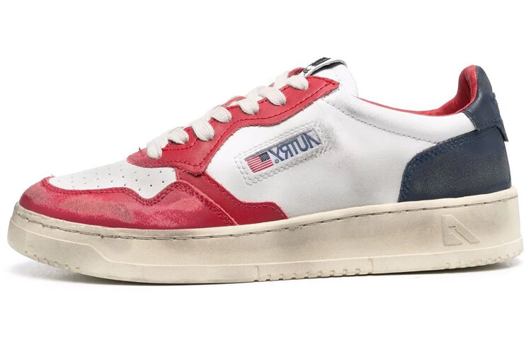 

Кроссовки AUTRY Medalist Super Vintage Leather Low, белый/черный/красный