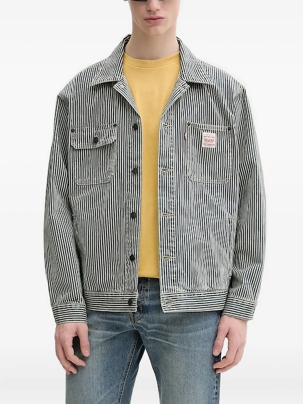 

Куртка с карманами в полоску Levi's, синий