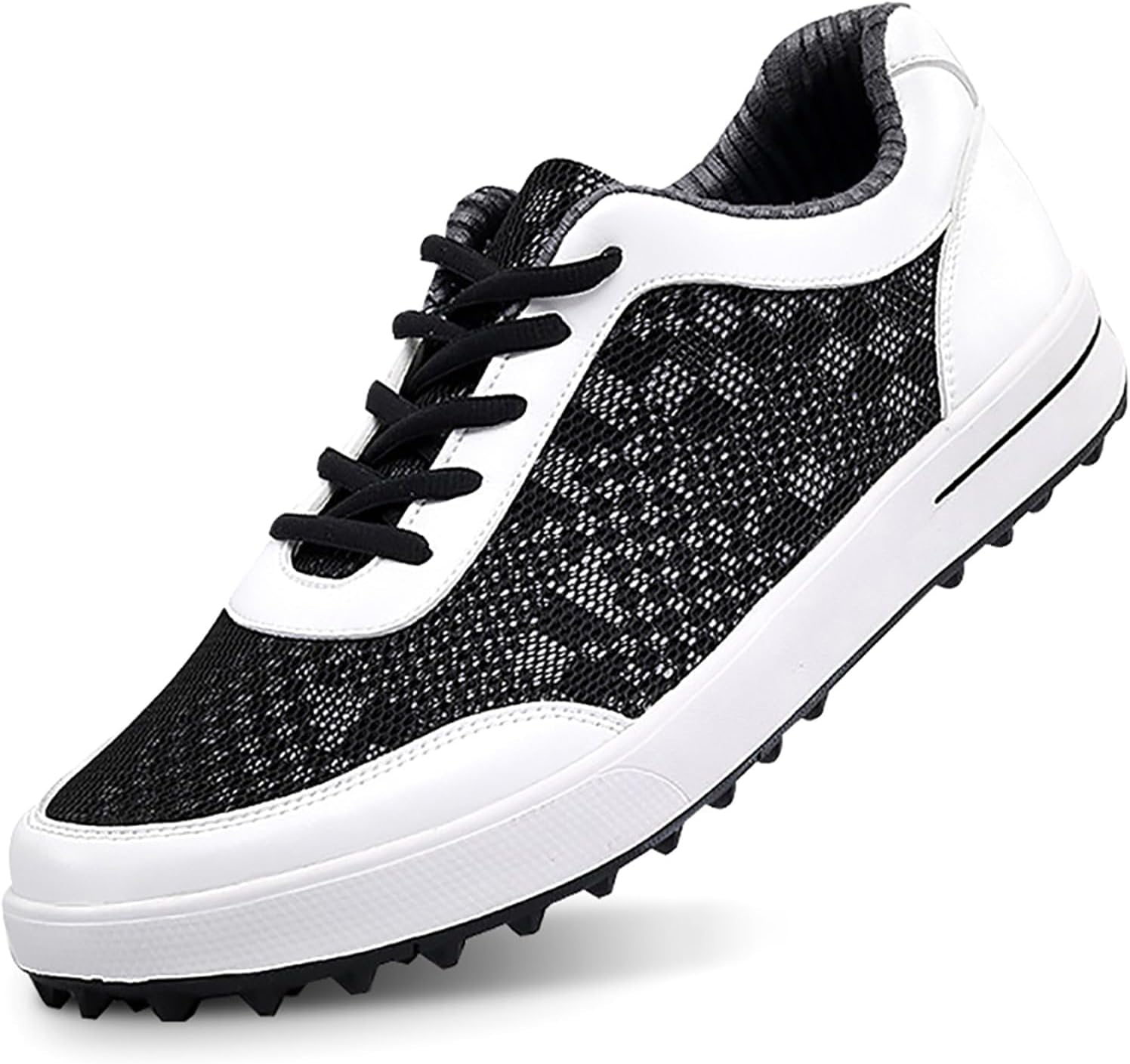 

Мужские летние гольф-кроссовки повседневные мужские прогулочные кроссовки удобные спортивные безшиповые фитнес-кроссовки Omcam, черный