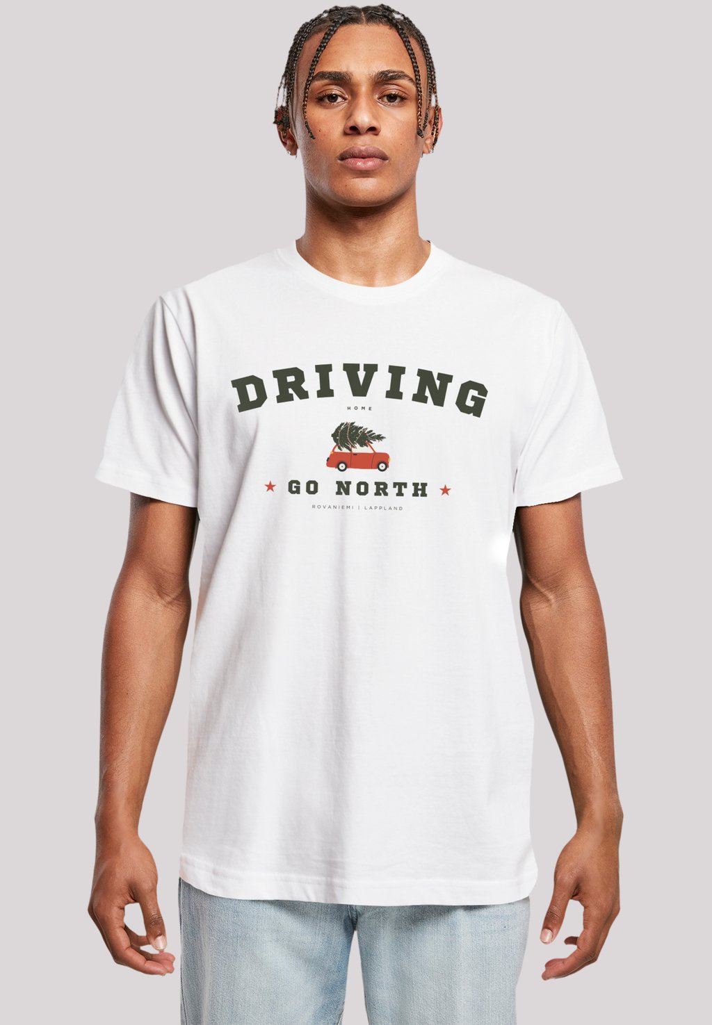 

Футболка с принтом DRIVING HOME WEIHNACHTEN F4NT4STIC, белый
