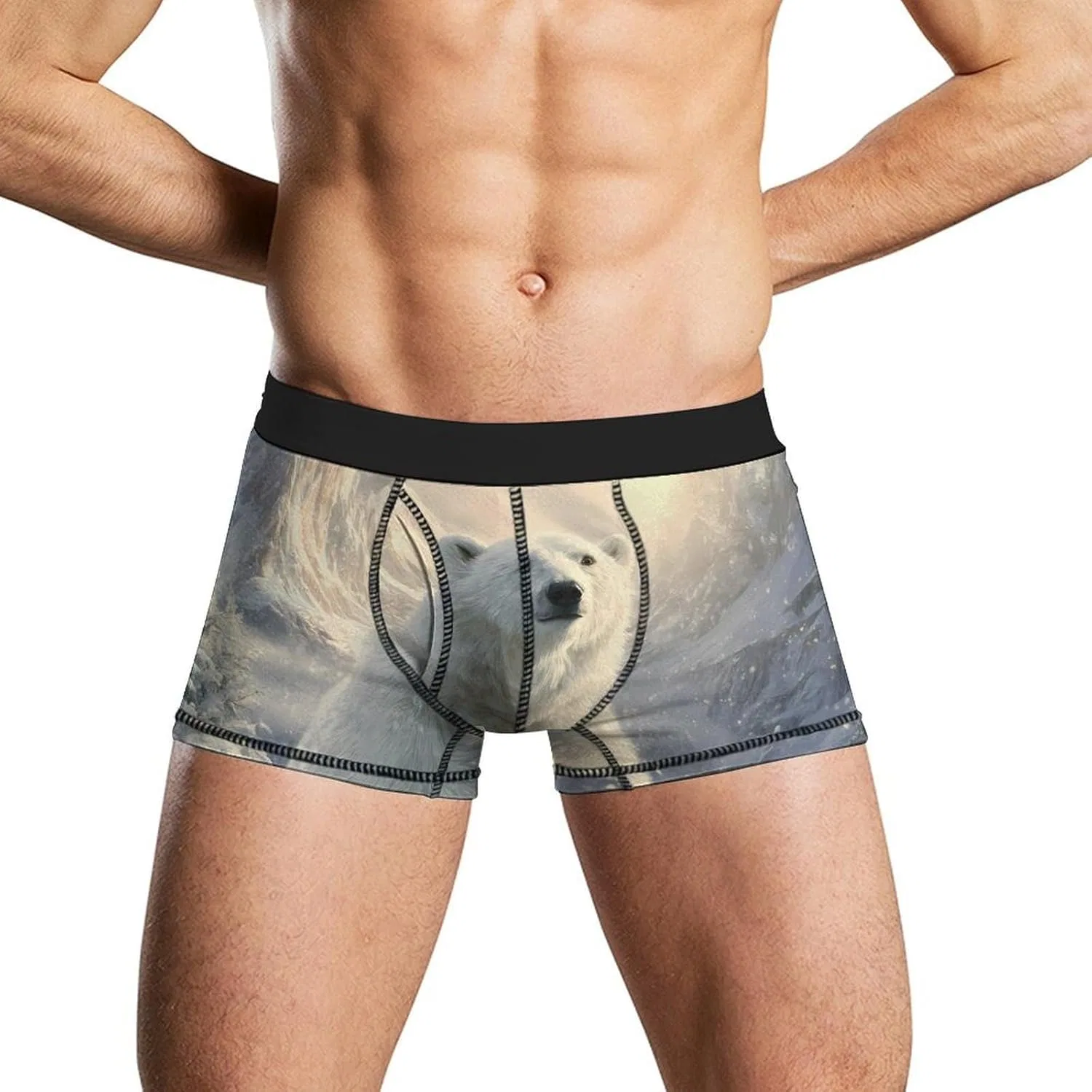 Боксеры с принтом Bear in Winter, Style