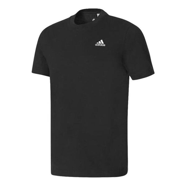 

Футболка adidas Solid Color Logo Running Casual Short Sleeve Black, мультиколор