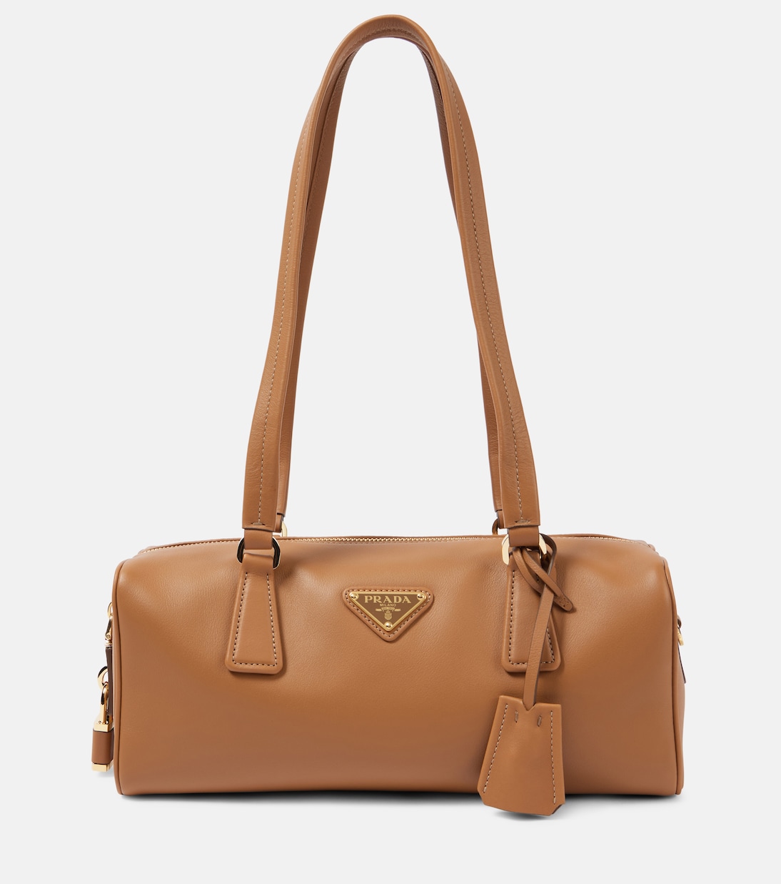

Средняя кожаная сумка через плечо Prada, Caramel 0
