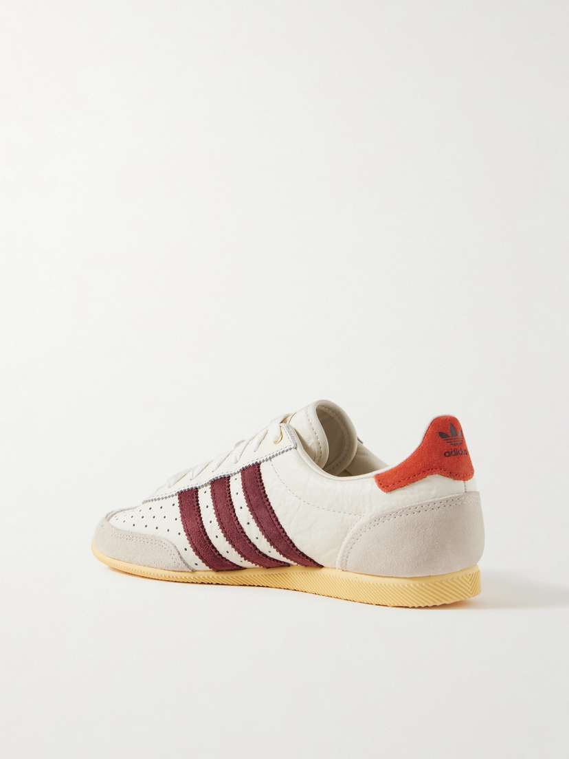 Японские кожаные кроссовки с отделкой из замши Adidas Originals, белый — фото 3