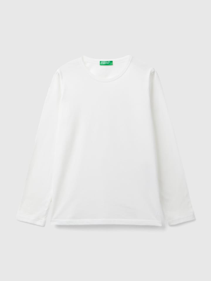 

Рубашка с длинным рукавом Benetton, белый