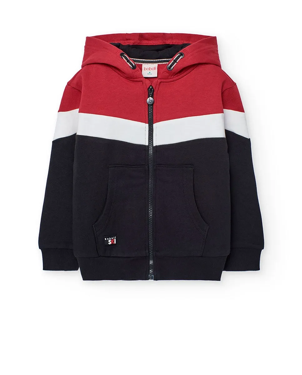 

Детская толстовка с капюшоном на флисе Boboli, мультиколор