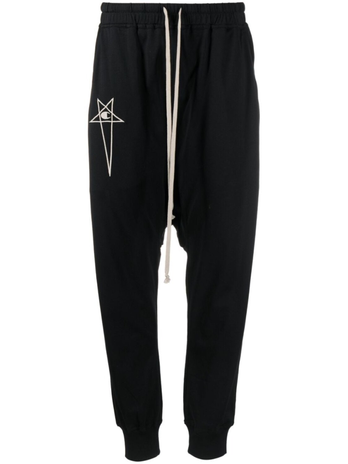 

Rick Owens X Champion брюки с низким шаговым швом и логотипом, черный