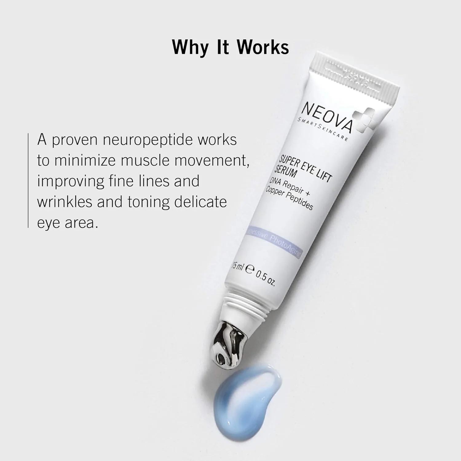 Сыворотка для лица NEOVA SmartSkincare Super Eye Lift Serum с осветляющими и увлажняющими активными компонентами обеспечивает идеальное покрытие и мгновенное визуальное улучшение состояния кожи., Green — фото 4