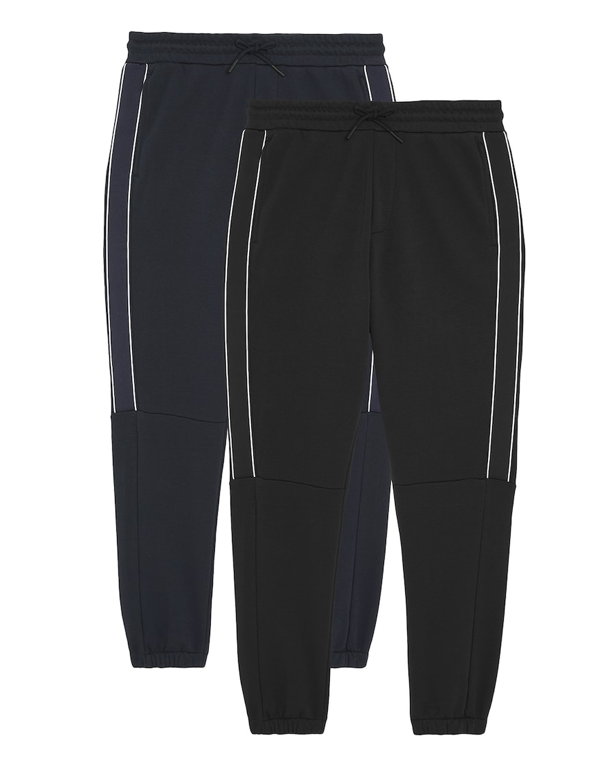 

Зауженные брюки Lyle & Scott Tape Trackies, темно-синий/черный