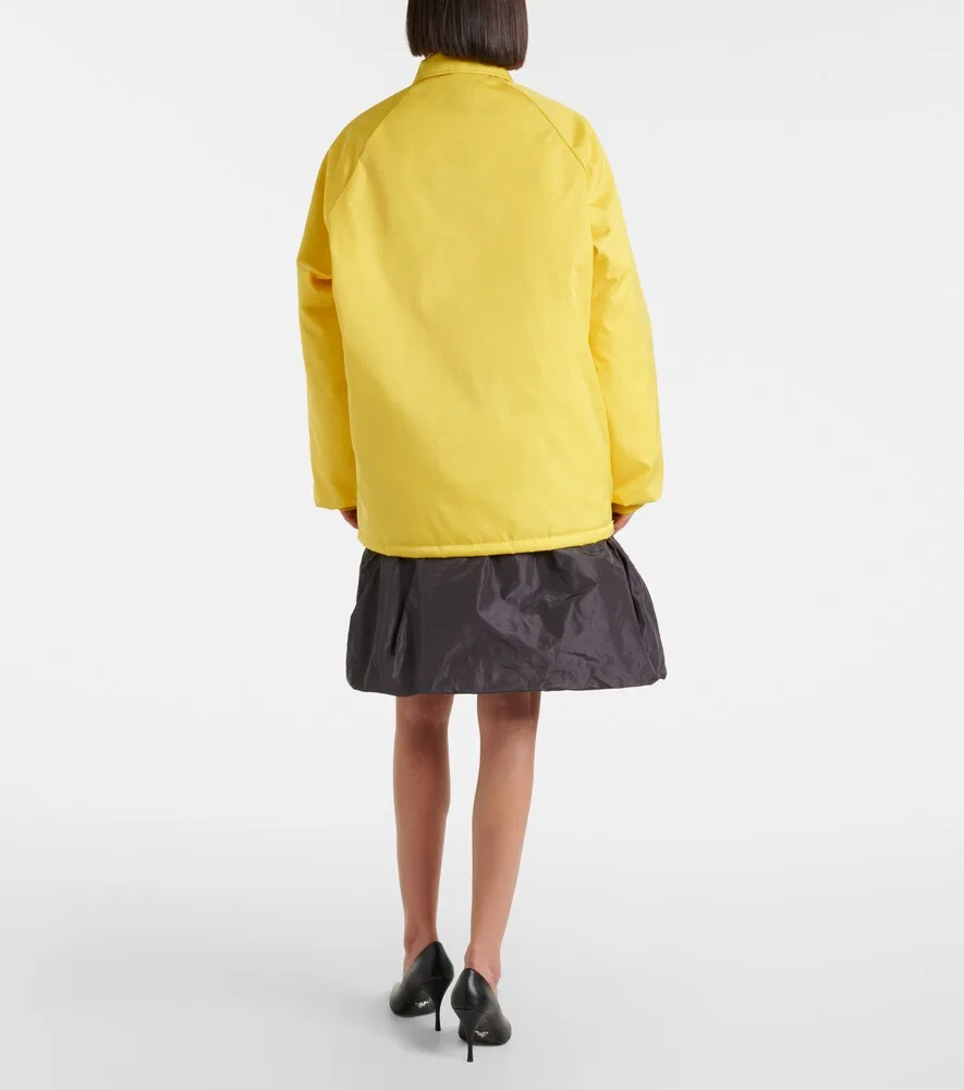 Мини-юбка из шелковой тафты Prada, серый — фото 3