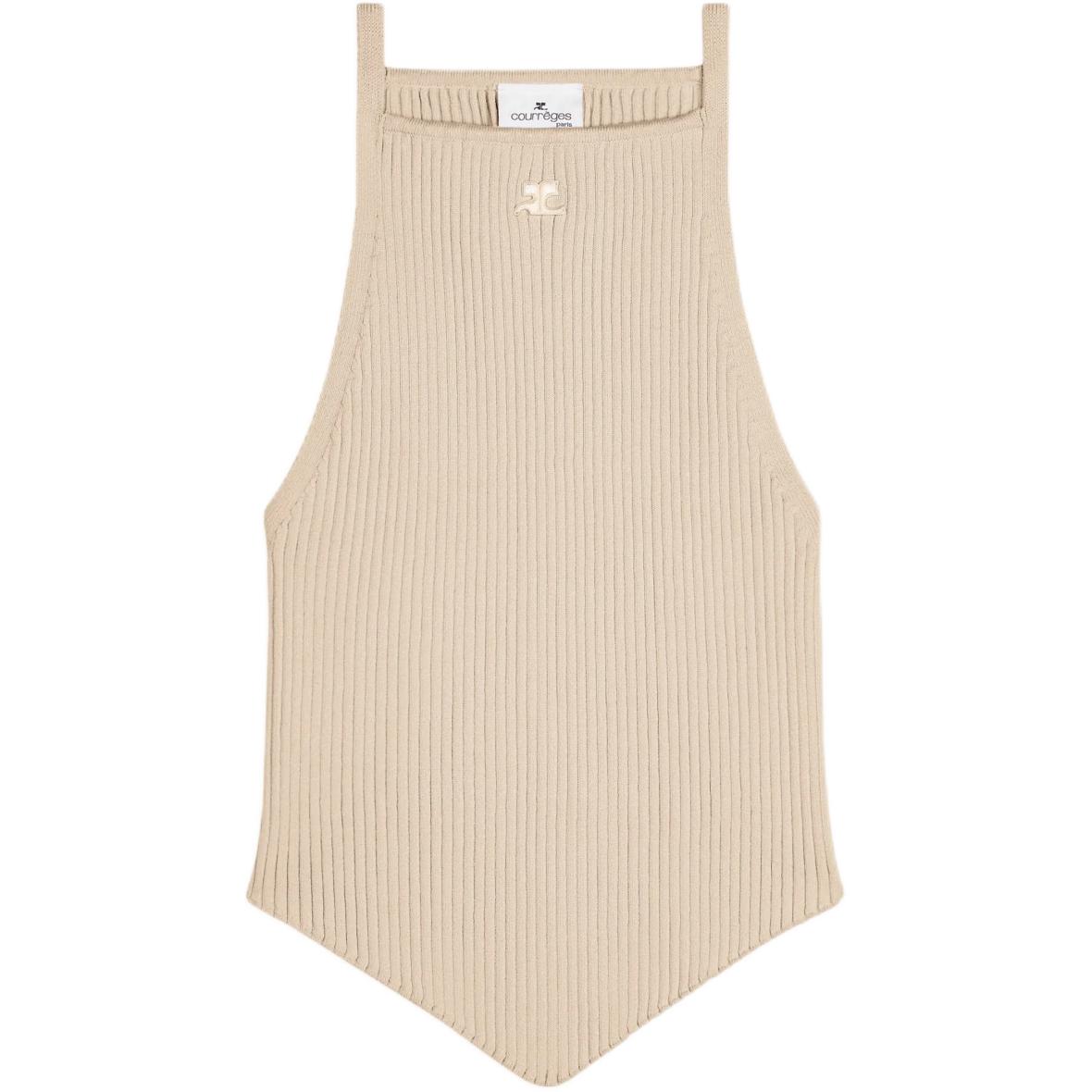 

Курреж облегающий майка Pointy Rib COURREGES, Cappuccino/Cappuccino