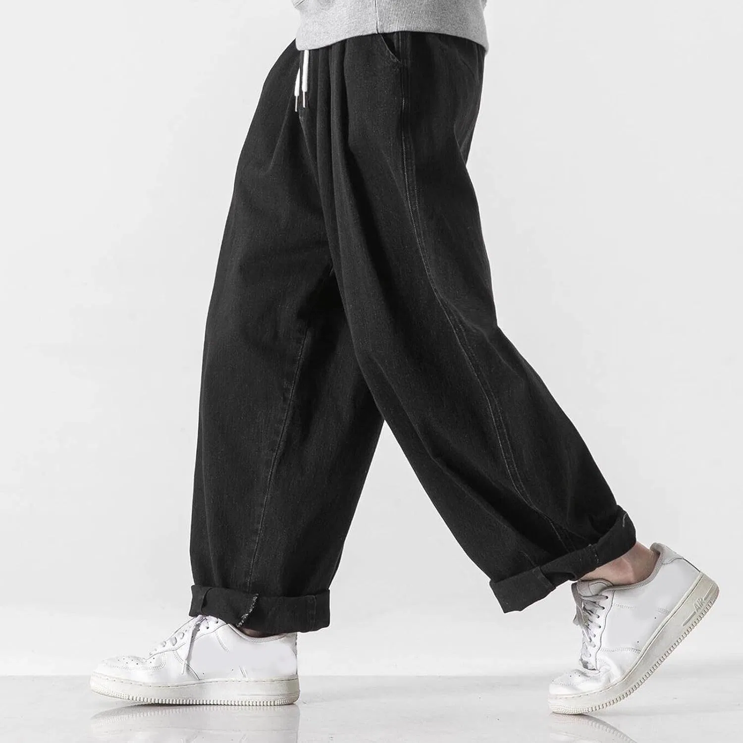 Джинсы свободные, Athletic Fit, Black — фото 4