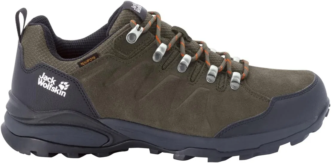 Мужские прогулочные туфли Jack Wolfskin Refugio Texapore Low M, Khaki Phantom — фото 2