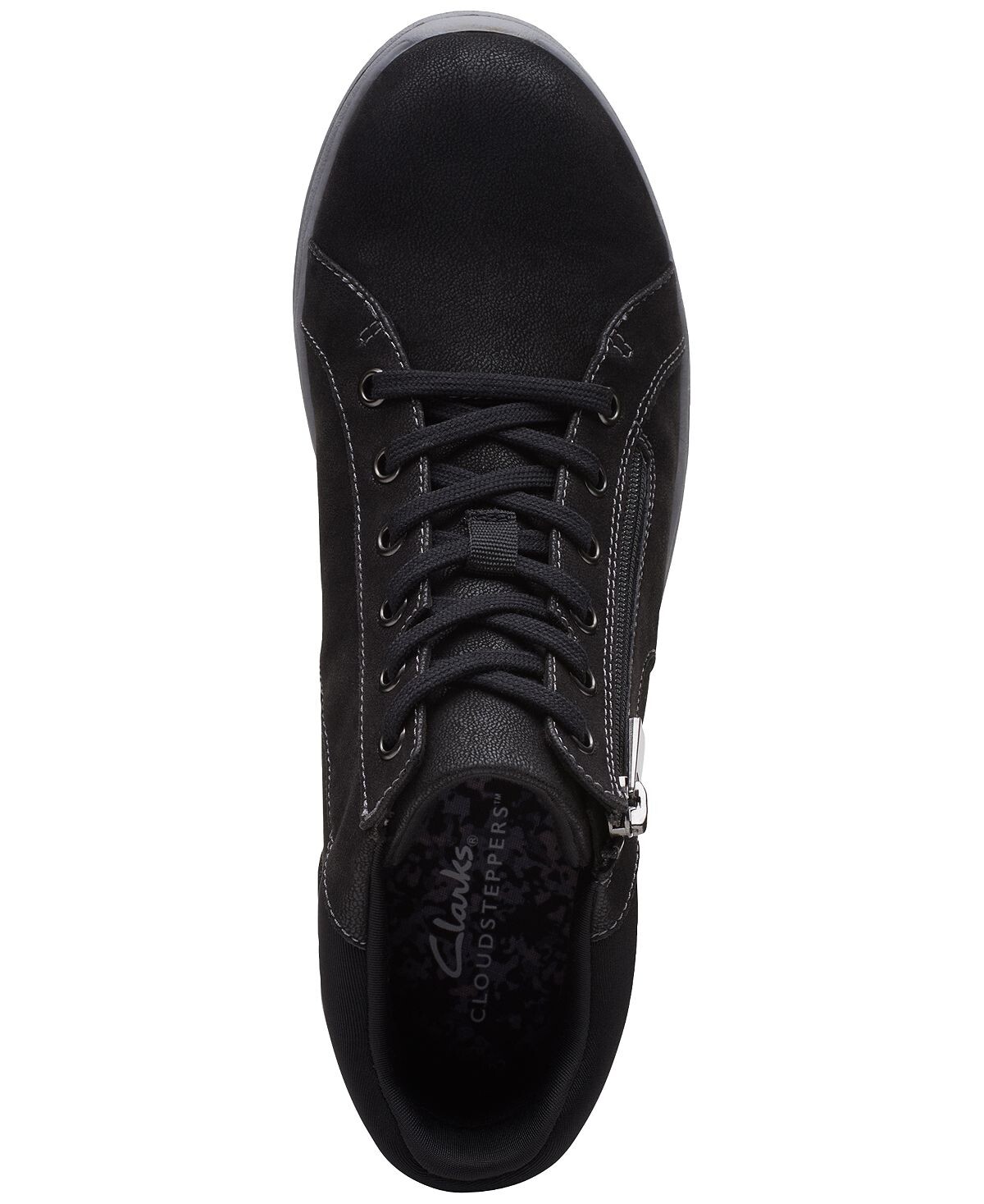Женские кроссовки Breeze Glide на молнии на шнуровке Clarks, черный — фото 3