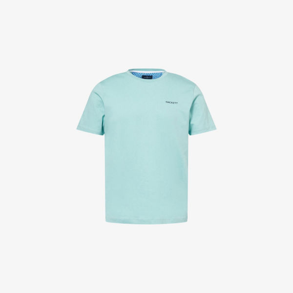 

Футболка из хлопка с вышитым логотипом Swim trim arch Hackett, зеленый