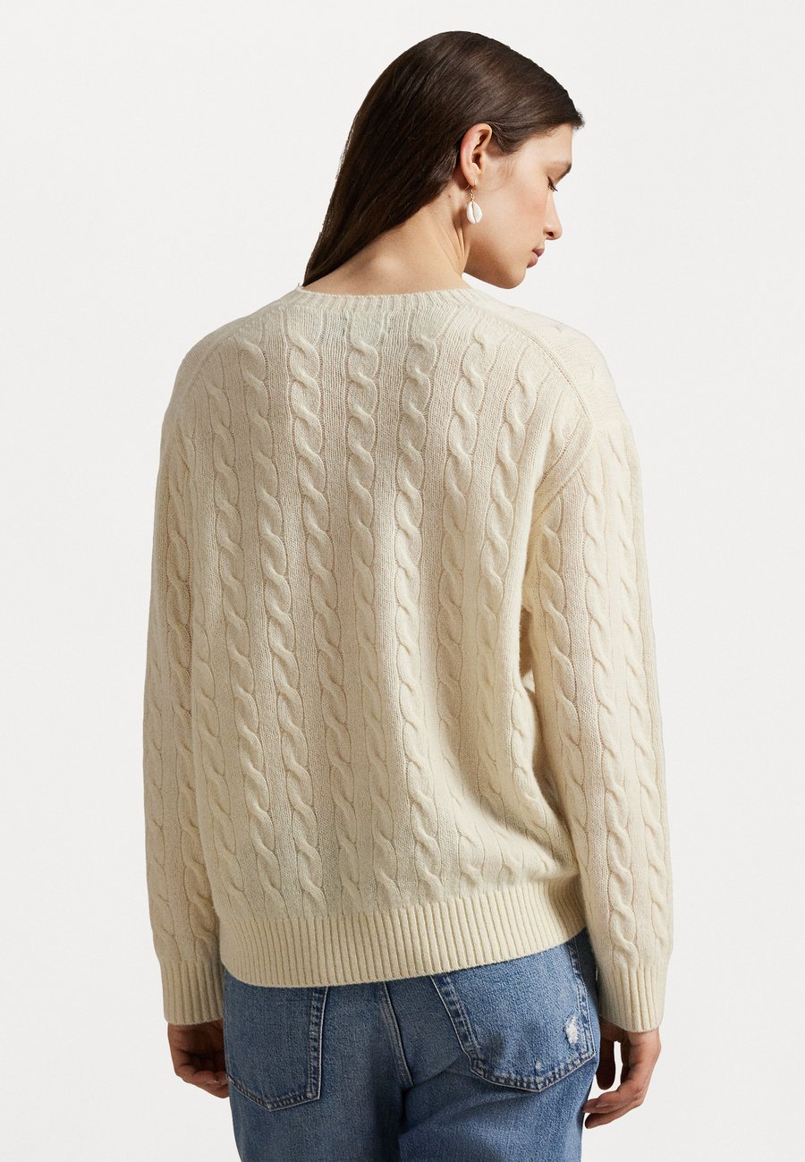 Джемпер Polo Ralph Lauren CABLE WOOL CASHMERE CREWNECK JUMPER, Authentic Cream/Off-White — фото 3