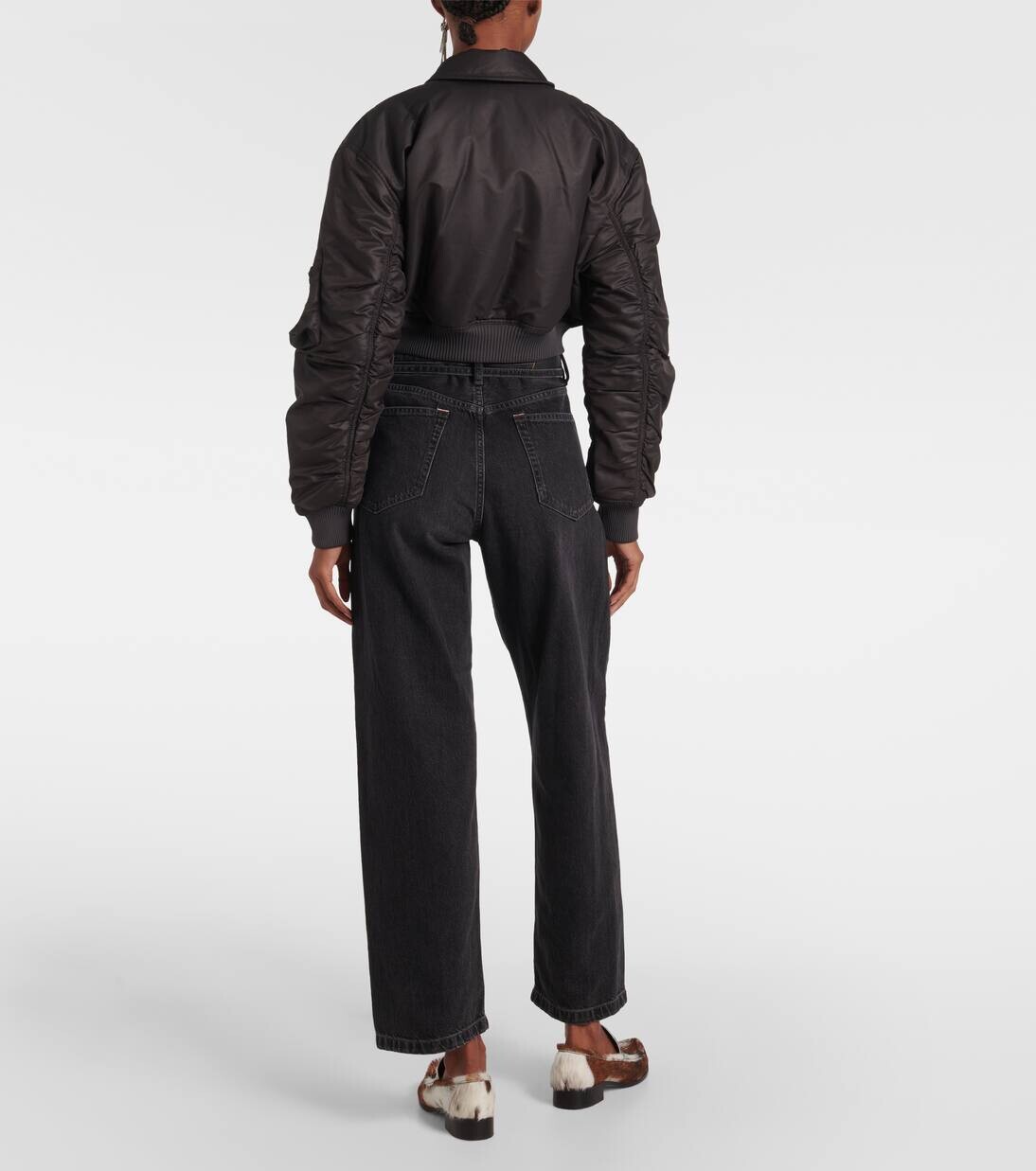 Укороченная куртка-бомбер Acne Studios, цвет anthracite grey — фото 3