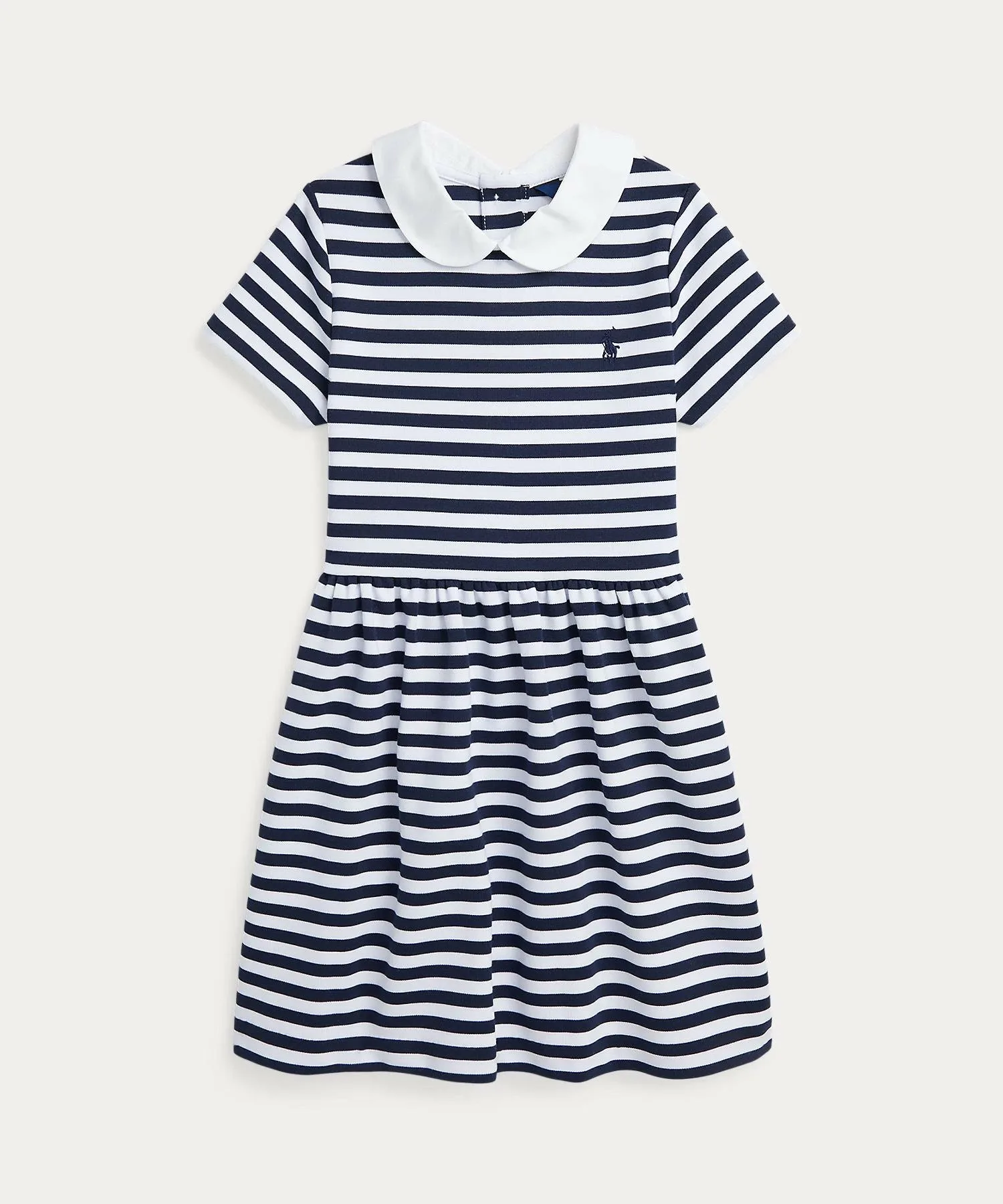 (Девочки 2-6 лет) Полосатое платье из ткани понте Polo Ralph Lauren, 410 Navy
