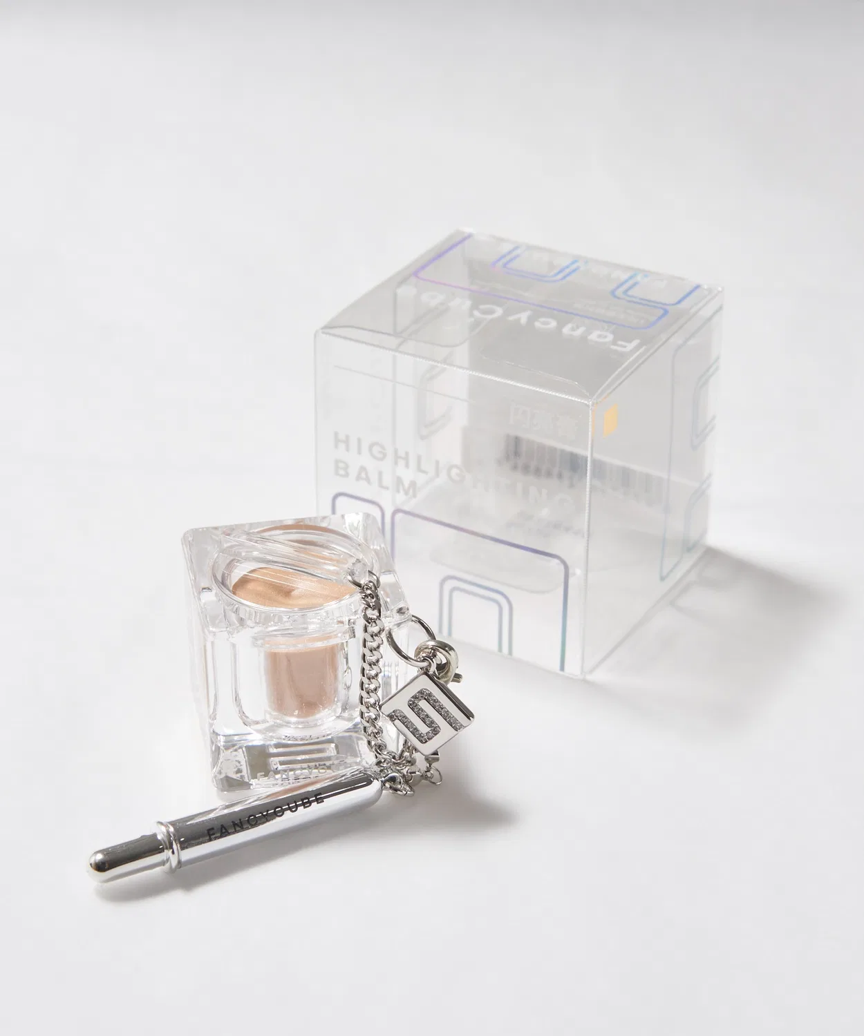 Хайлайтер FANCYCUBE Make-up Balm Highlighting Balm с кистью, 3.2 г, бежевый