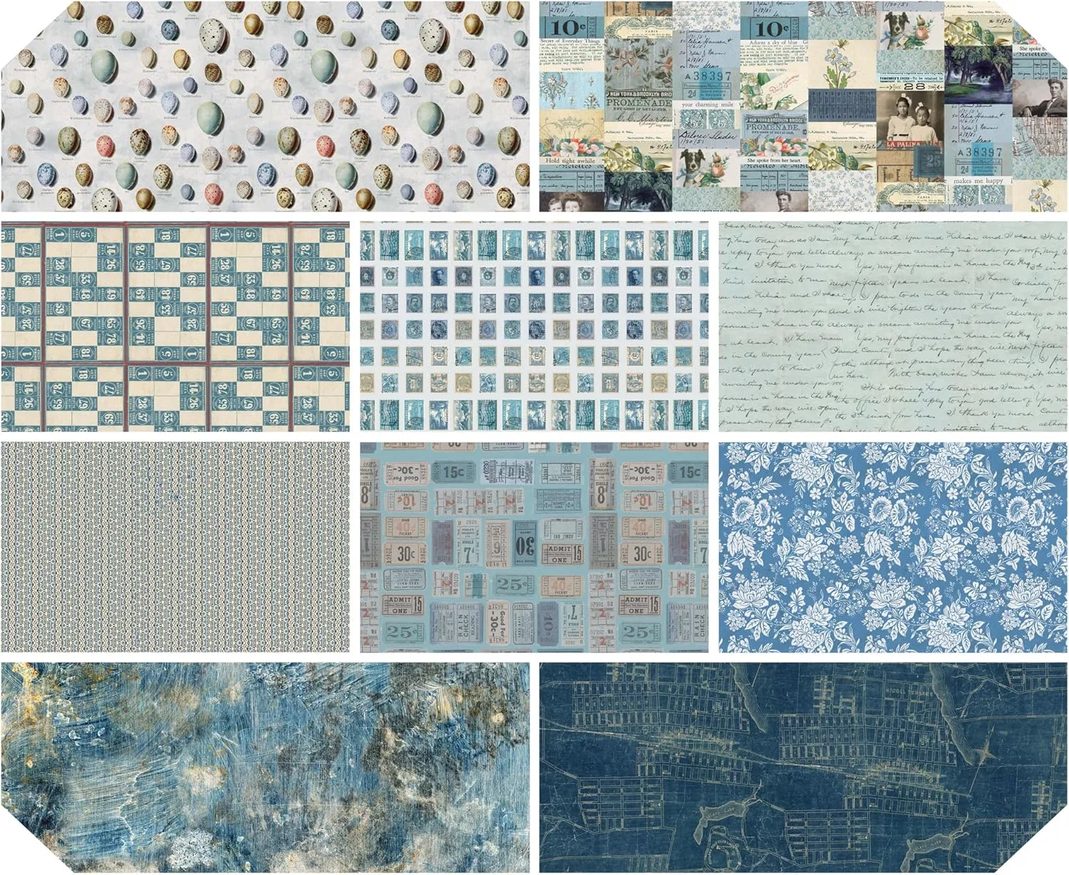 Палитра для макияжа голубая Lily Bella Fabrics 10 штук — фото 3