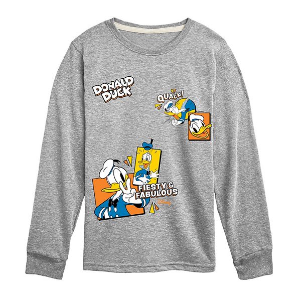 

Футболка с длинным рукавом Boys 8-20 с принтом donald duck collage Disney