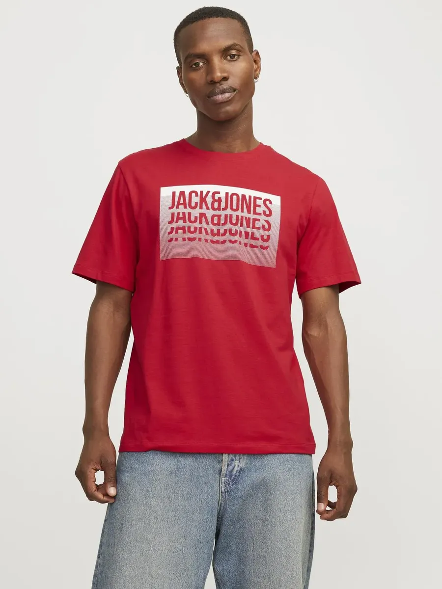 

Футболка Jack & Jones "JJFLINT TEE SS CREW NECK", красный