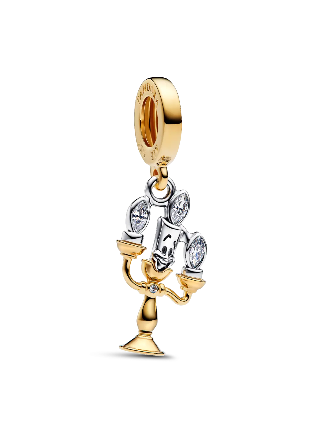 

Подвеска-подвеска Lumiere Красавица и чудовище от Disney Pandora, стерлинговое серебро, покрытие 14-каратным золотом