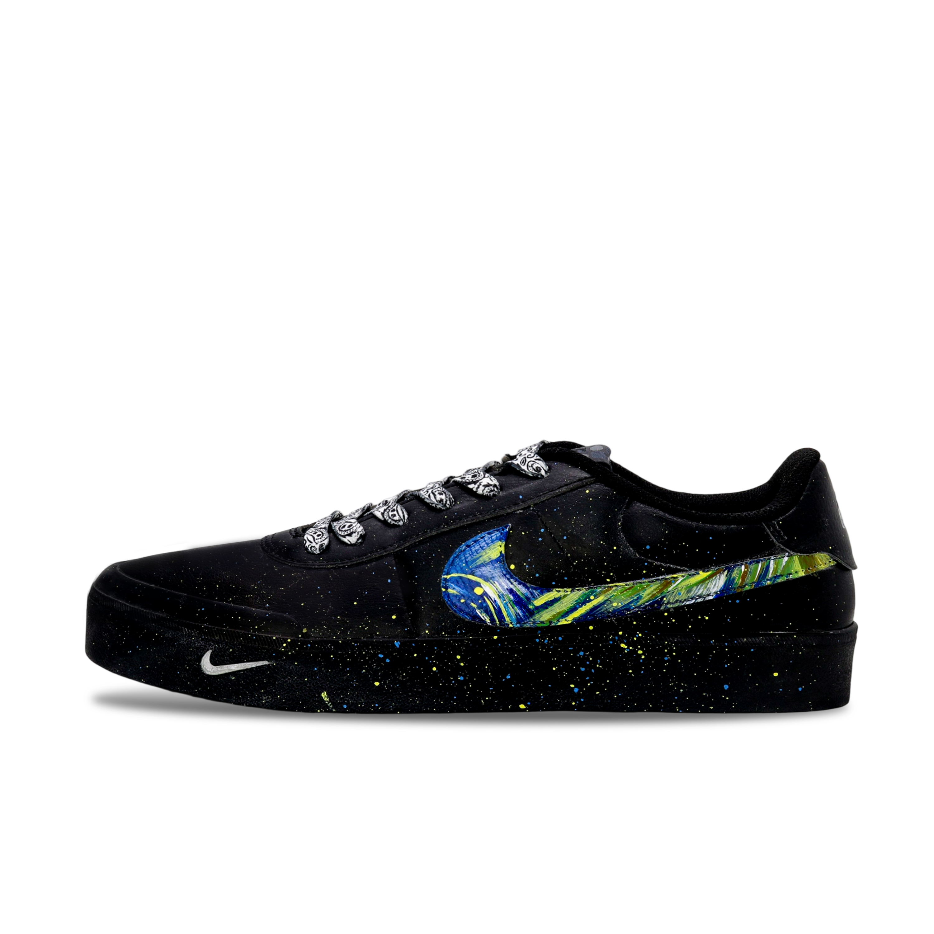 

Nike Износостойкие и легкие низкие кроссовки для скейтбординга Court Shot Starry Night Painting, мужские, черно-синие