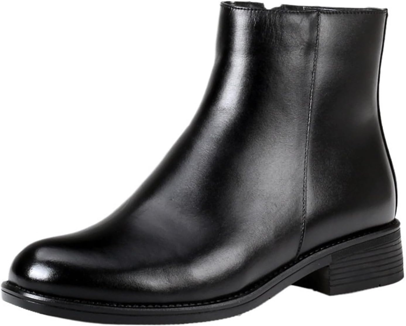 

Мужские зимние кожаные челси с боковой молнией, деловые формальные ботинки с теплой флисовой подкладкой, теплые ботинки для улицы, повседневные ботинки, ботинки на щиколотку, мотоциклетные ботинки, зимние ботинки для мужчин Generic, черный