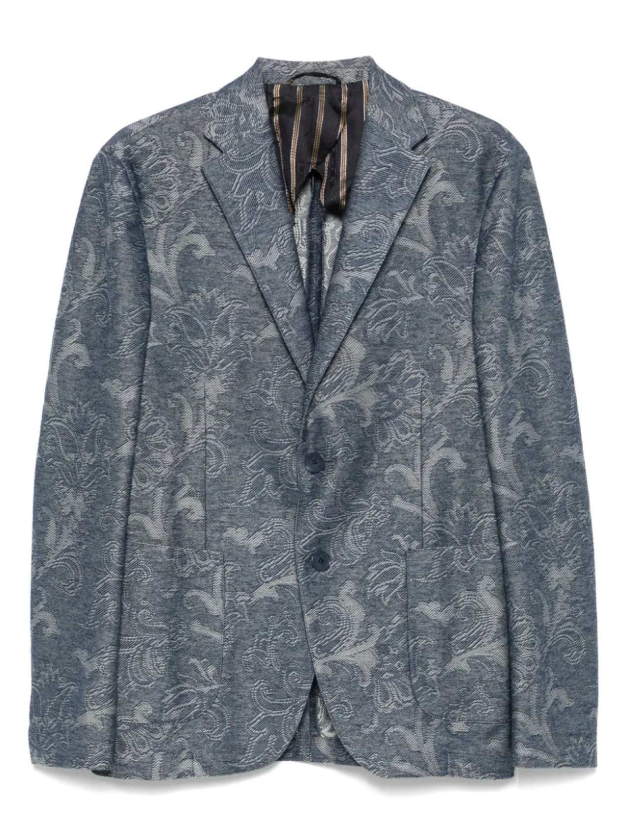 

ETRO жаккардовый пиджак с узором пейсли, синий