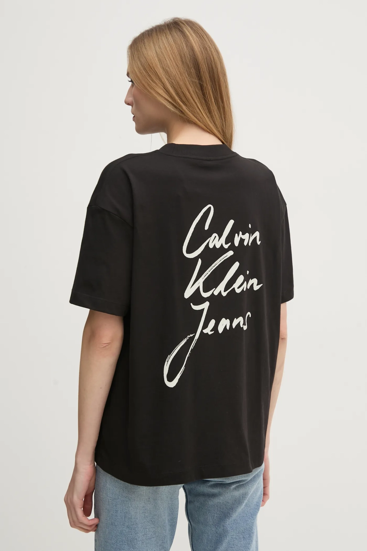 

Хлопковая футболка Calvin Klein Jeans, черный