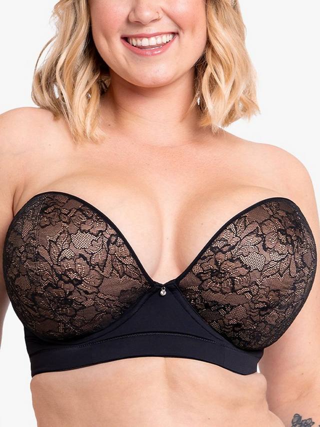

Девушки бюстгальтер Strapless Superplunge Curvy Kate, Black/Latte