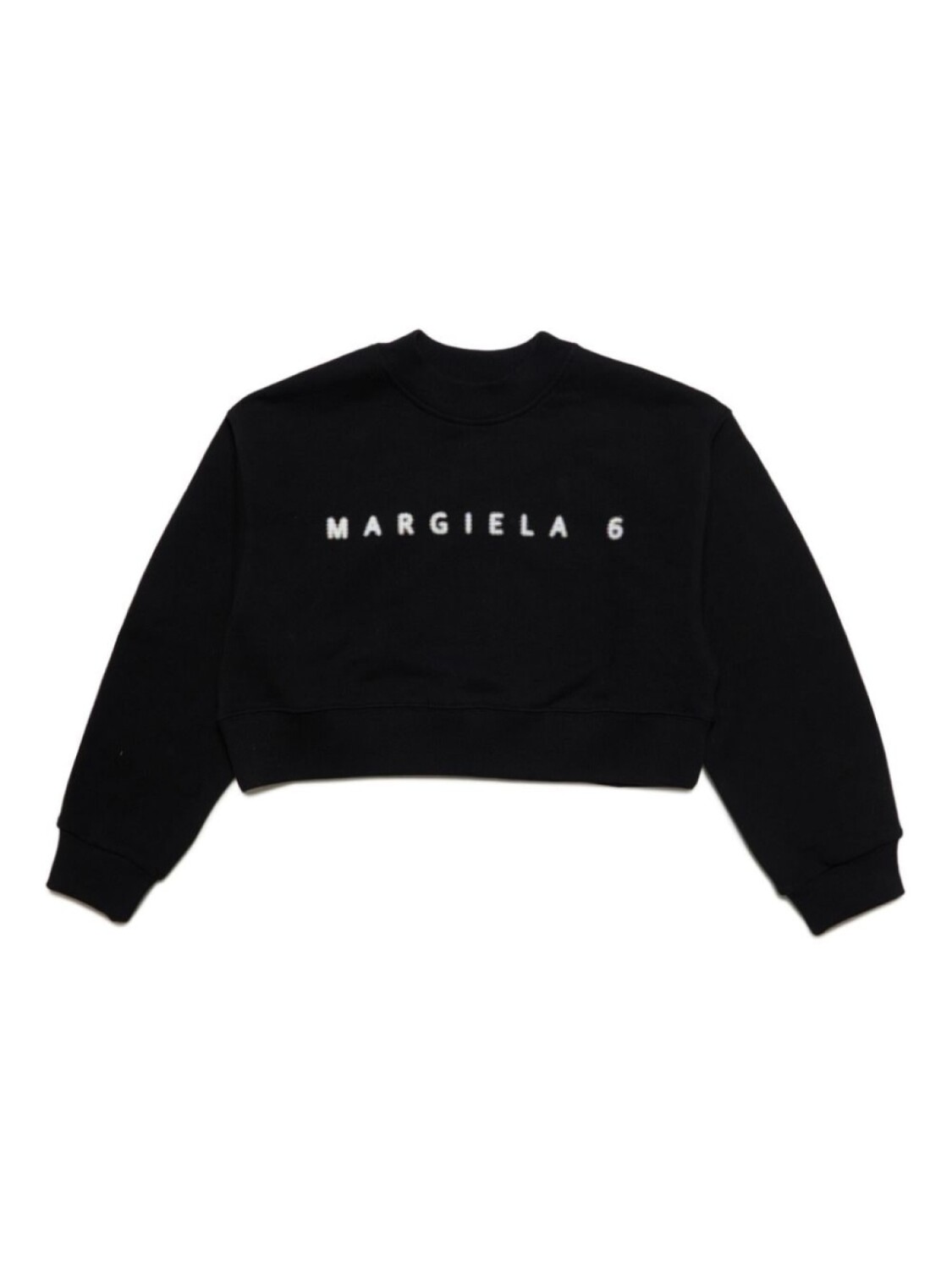 

MM6 Maison Margiela Kids укороченная толстовка с логотипом, черный